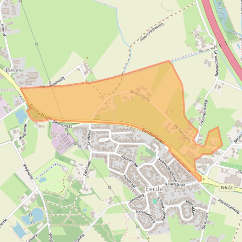 Kaart van postcodegebied 5466RK.