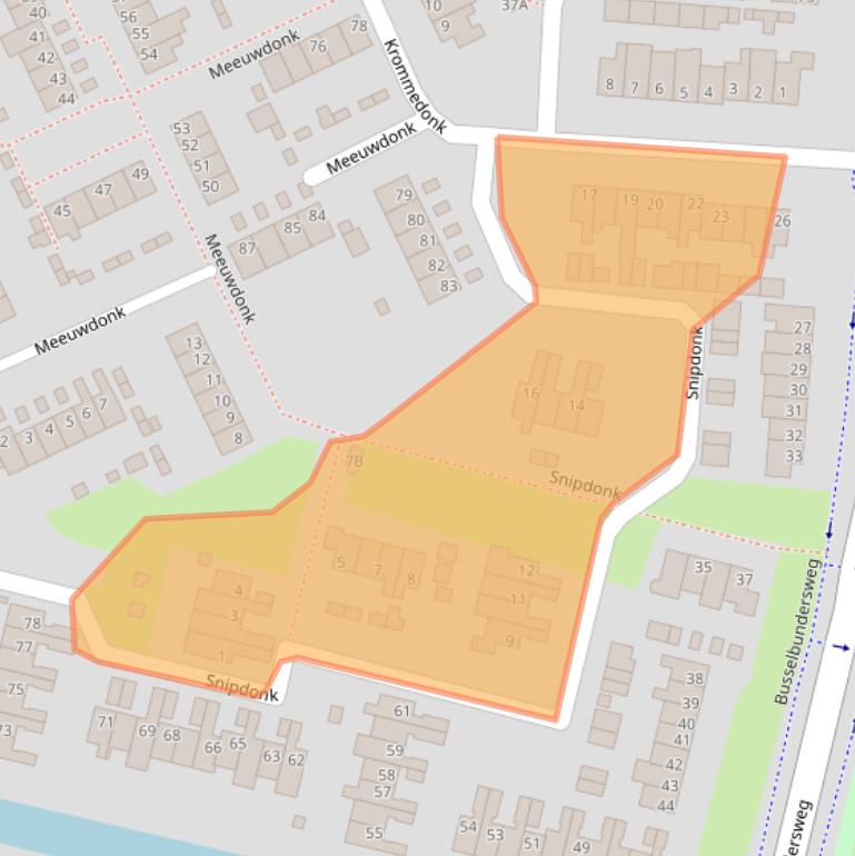 Kaart van postcodegebied 5467AD.