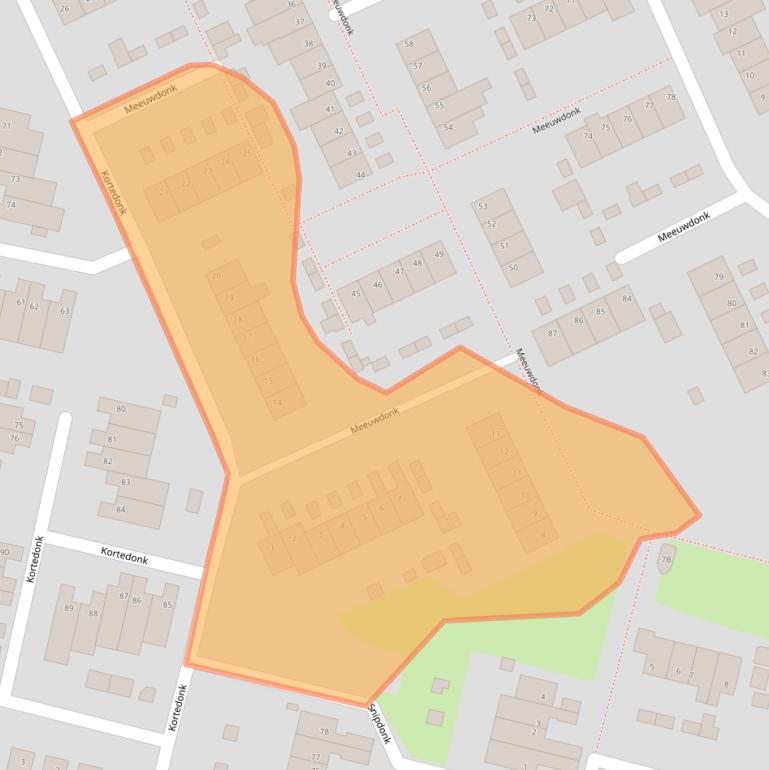 Kaart van postcodegebied 5467AH.