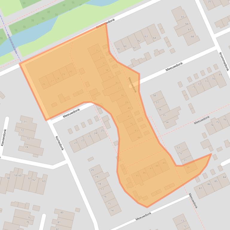 Kaart van postcodegebied 5467AJ.