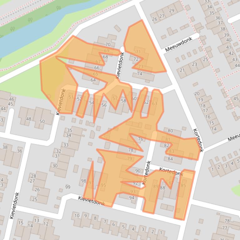 Kaart van postcodegebied 5467AS.