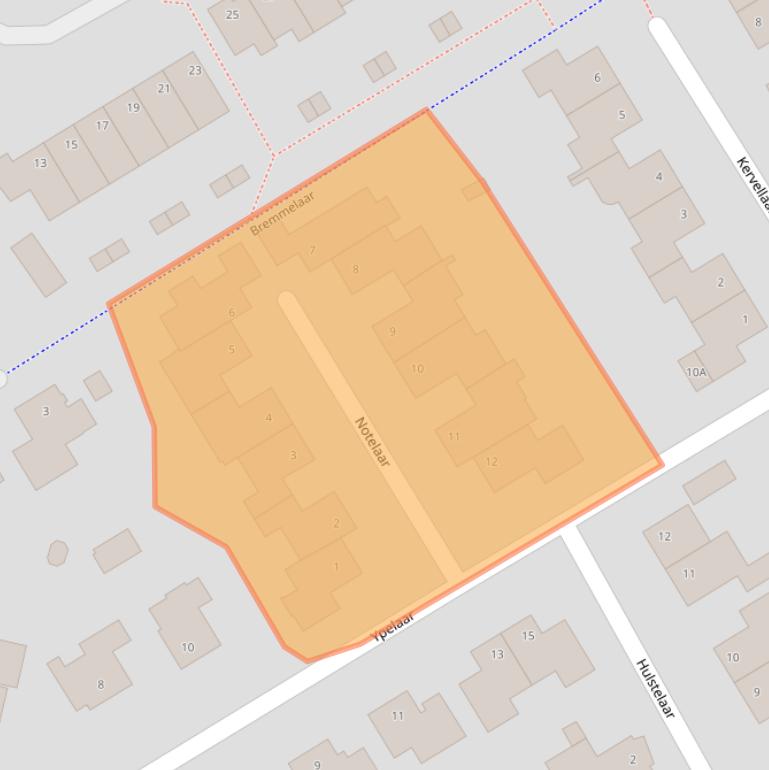 Kaart van postcodegebied 5467BB.