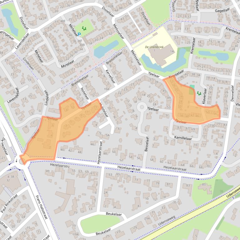 Kaart van postcodegebied 5467BC.