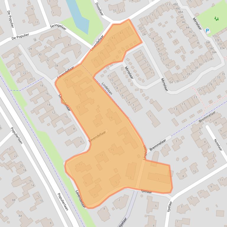 Kaart van postcodegebied 5467BG.