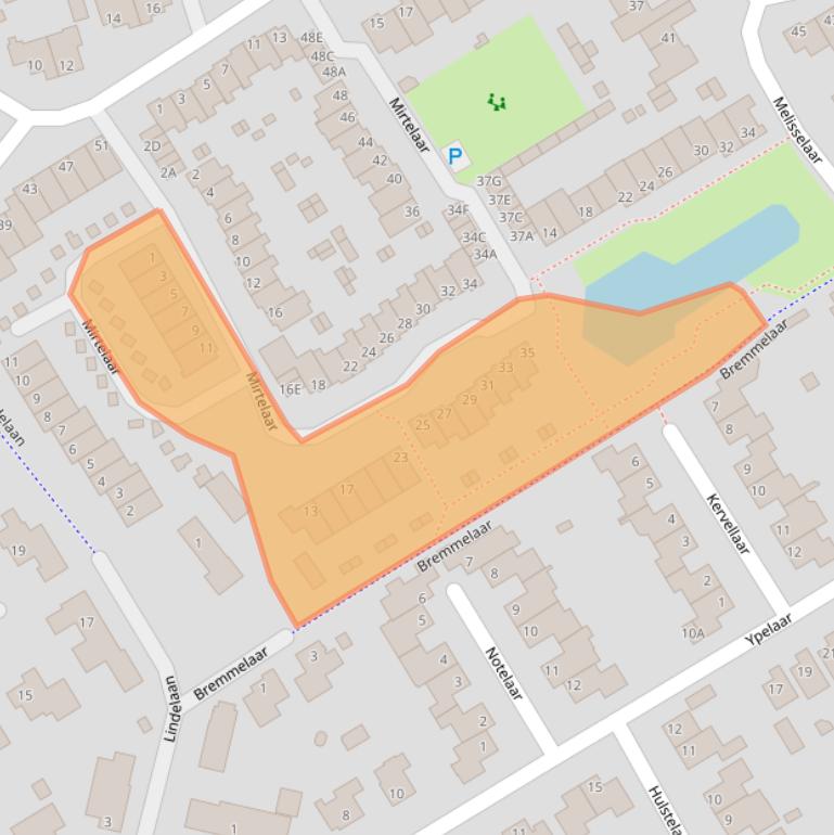 Kaart van postcodegebied 5467BH.