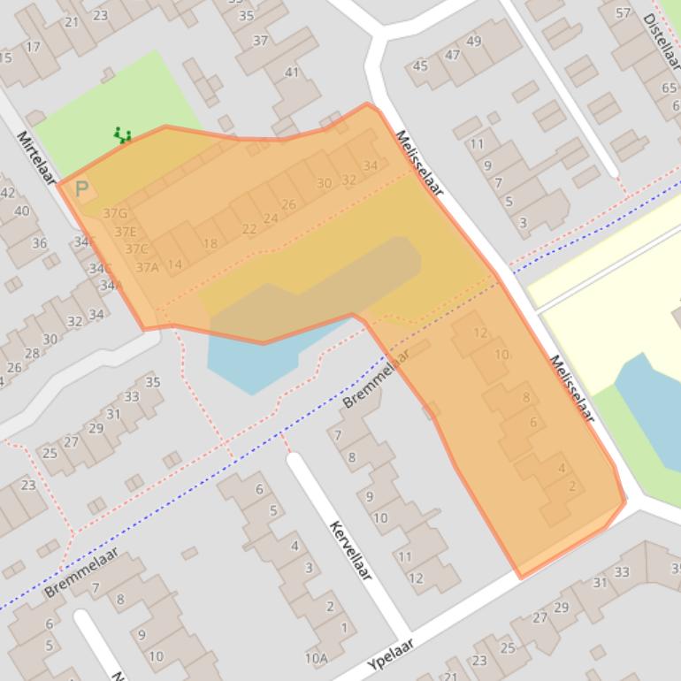 Kaart van postcodegebied 5467BL.