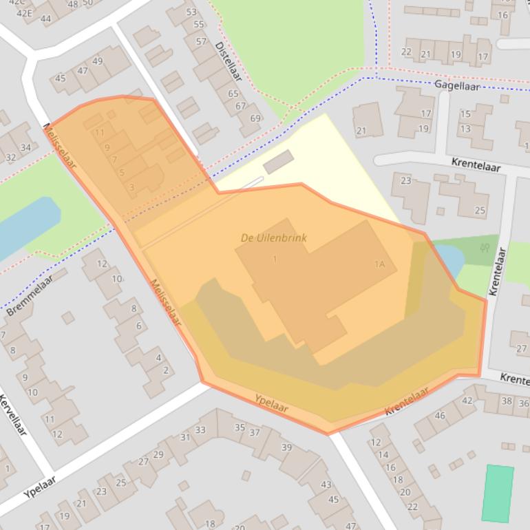 Kaart van postcodegebied 5467BM.