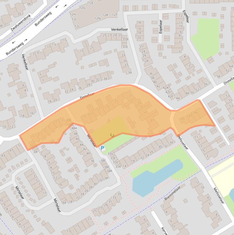 Kaart van postcodegebied 5467BR.