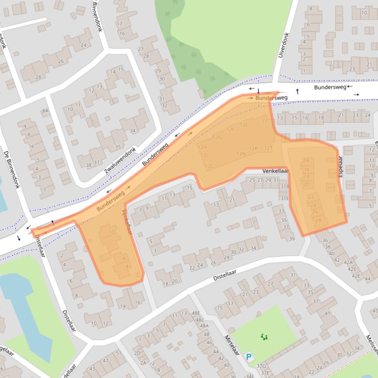 Kaart van postcodegebied 5467BS.