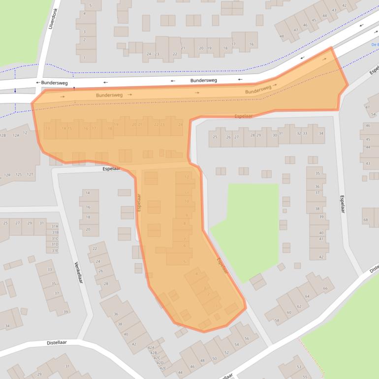 Kaart van postcodegebied 5467BV.