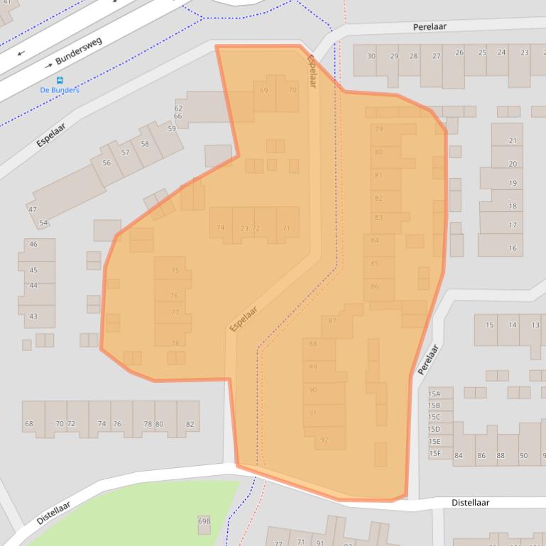 Kaart van postcodegebied 5467BZ.