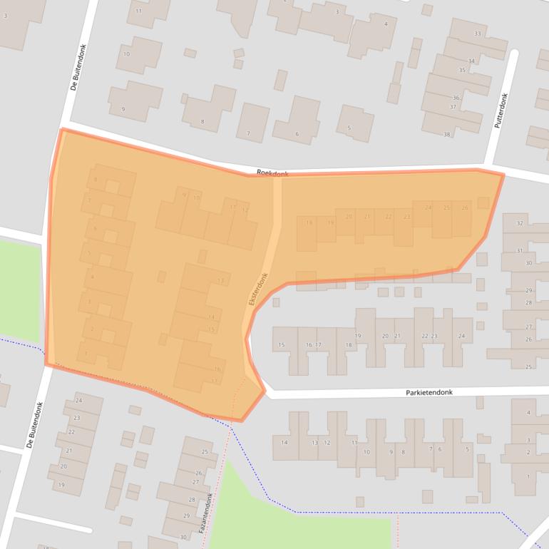 Kaart van postcodegebied 5467DN.