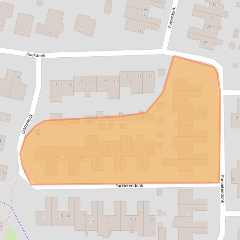 Kaart van postcodegebied 5467DS.