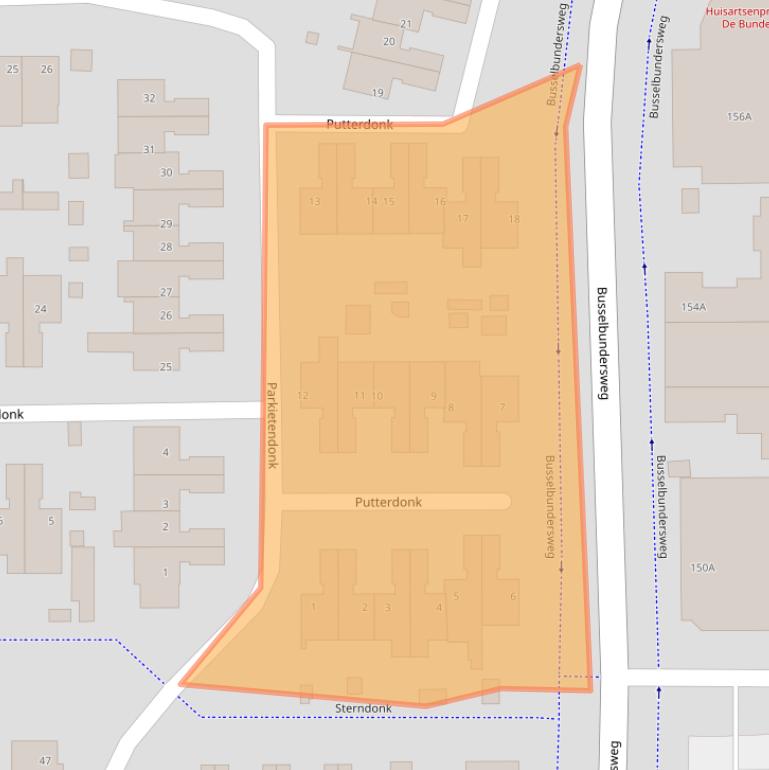 Kaart van postcodegebied 5467DT.