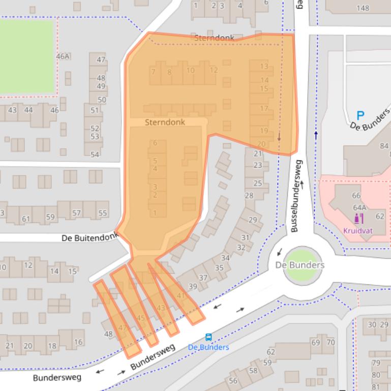Kaart van postcodegebied 5467DW.