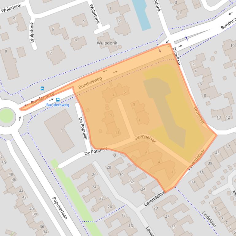 Kaart van postcodegebied 5467ED.