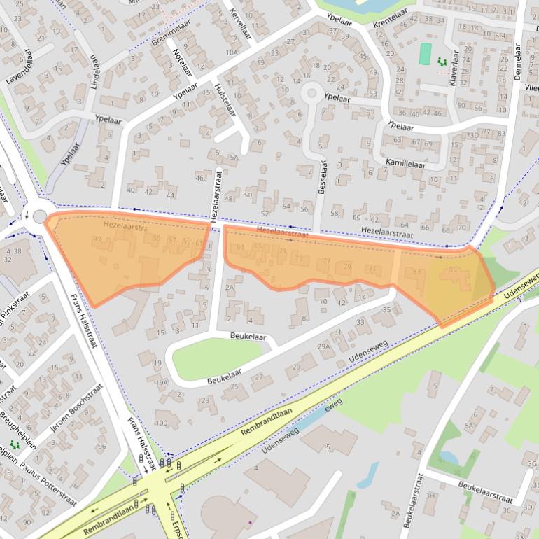 Kaart van postcodegebied 5467GC.