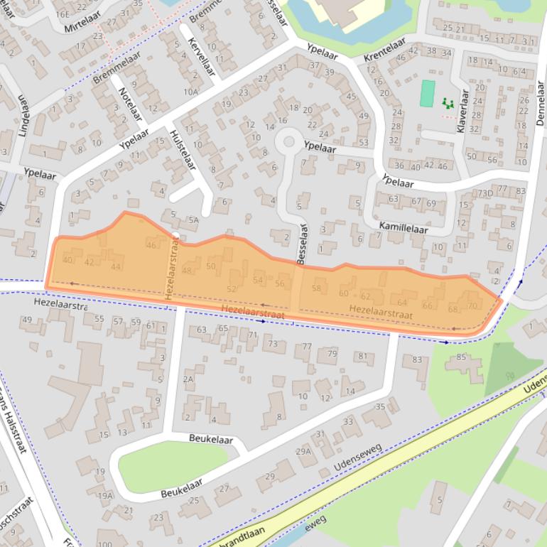 Kaart van postcodegebied 5467GD.