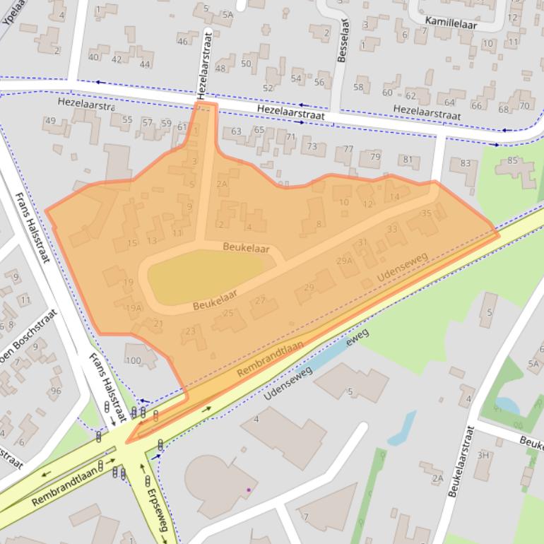 Kaart van postcodegebied 5467GE.