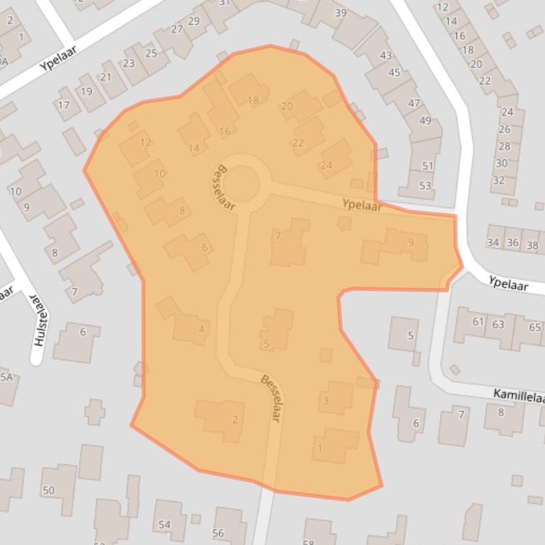 Kaart van postcodegebied 5467JA.