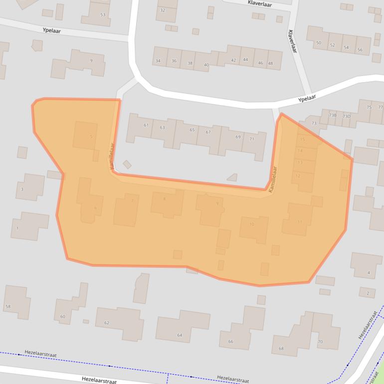 Kaart van postcodegebied 5467JB.