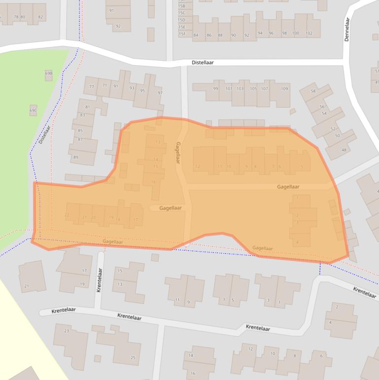 Kaart van postcodegebied 5467JG.