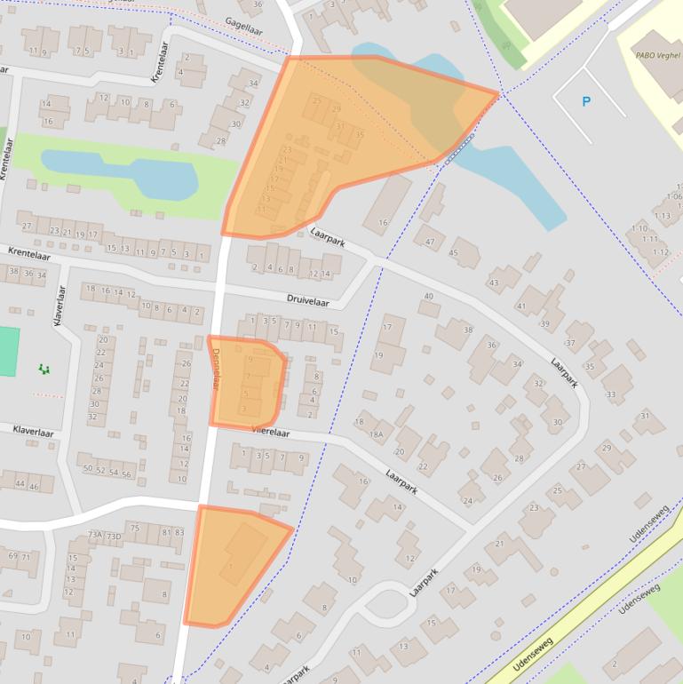 Kaart van postcodegebied 5467JK.