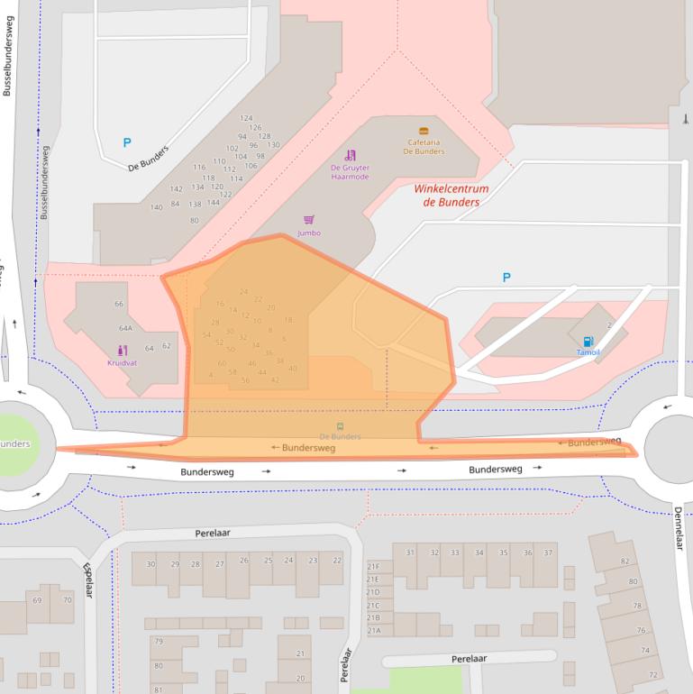 Kaart van postcodegebied 5467JW.