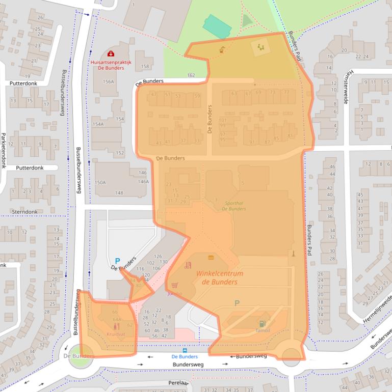 Kaart van postcodegebied 5467JZ.