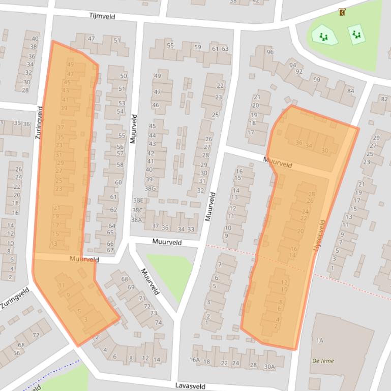 Kaart van postcodegebied 5467KJ.