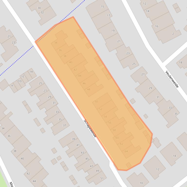 Kaart van postcodegebied 5467LP.