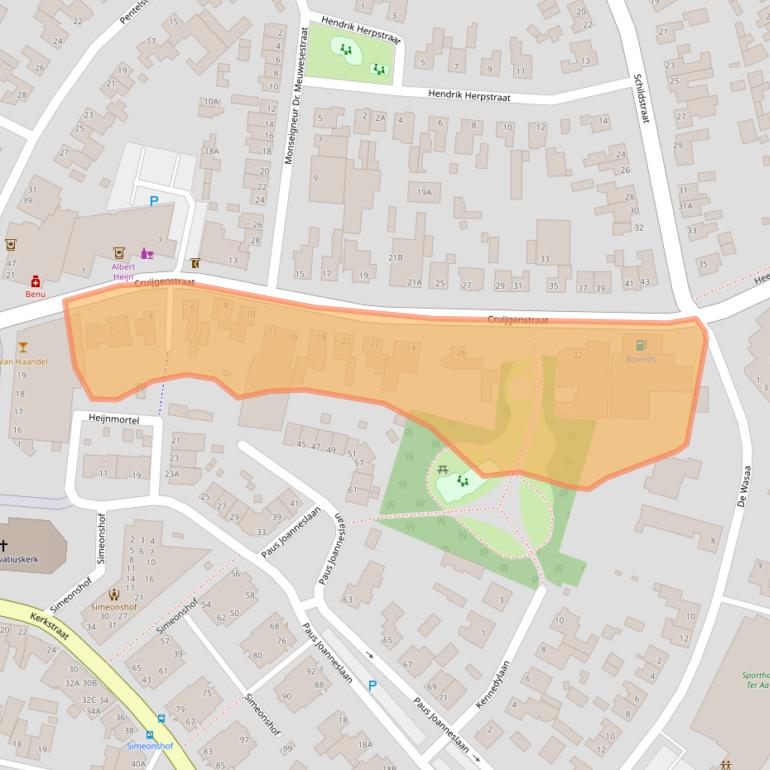 Kaart van postcodegebied 5469BT.