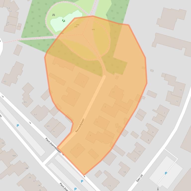 Kaart van postcodegebied 5469BW.