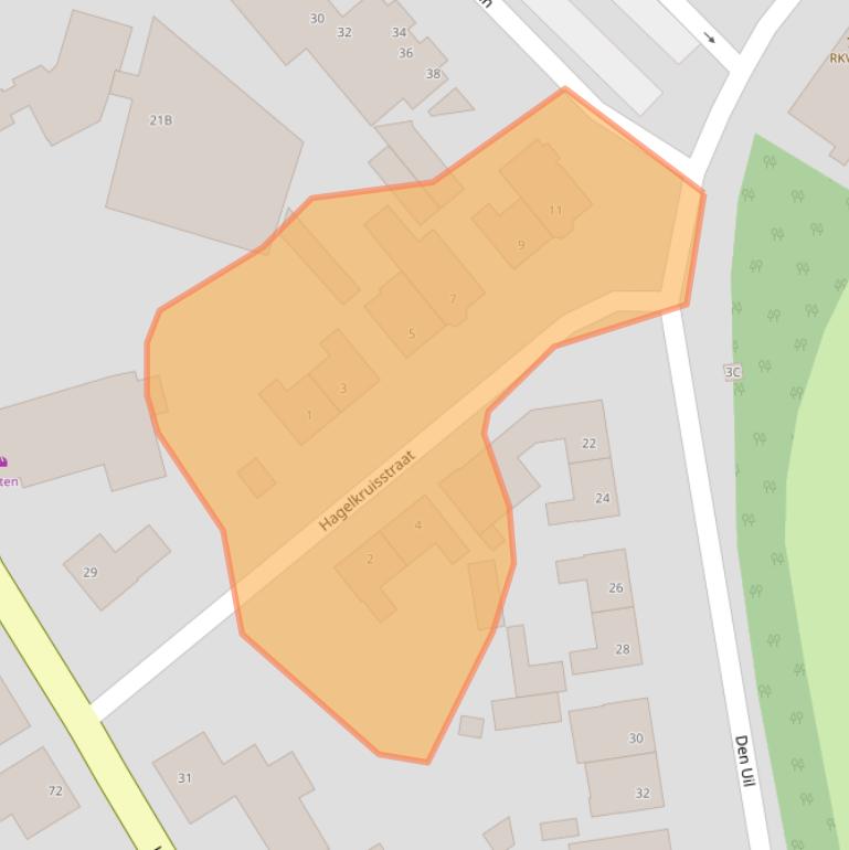 Kaart van postcodegebied 5469CC.