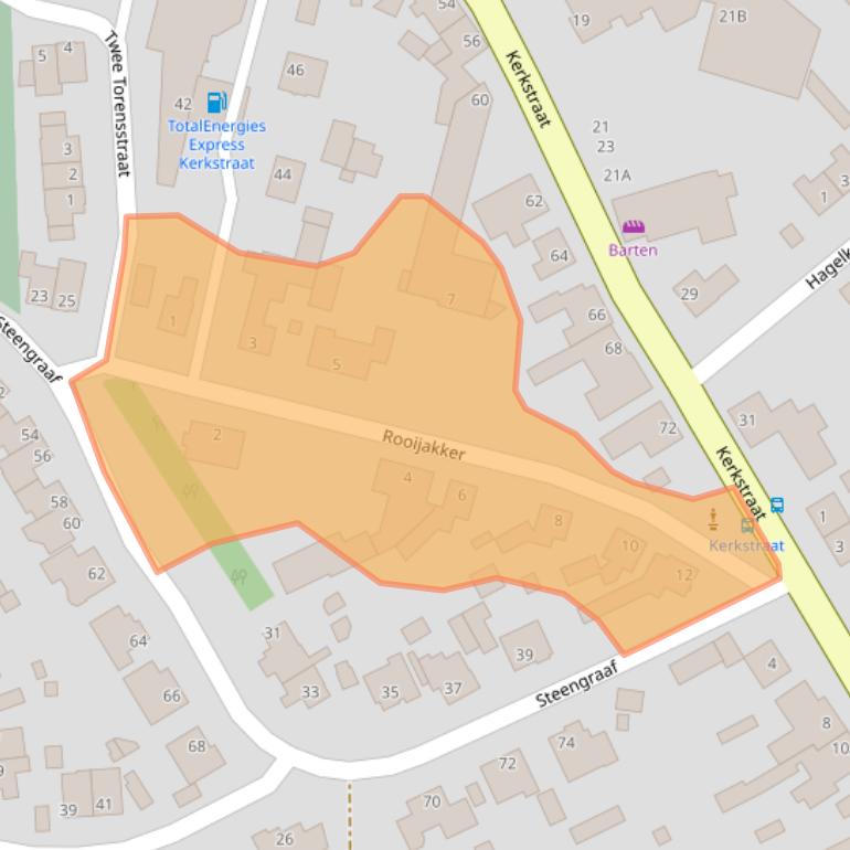 Kaart van postcodegebied 5469CD.