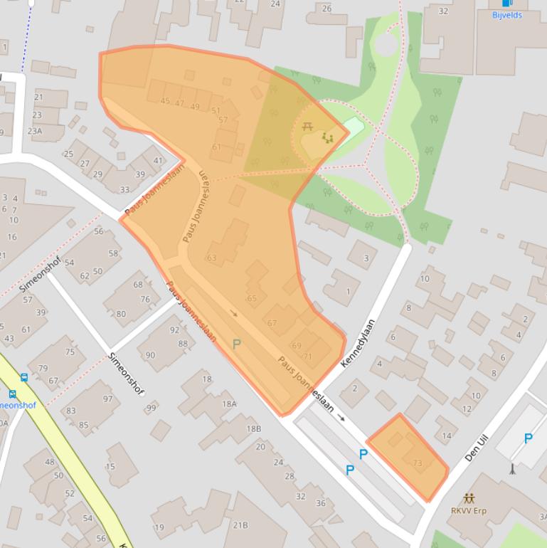 Kaart van postcodegebied 5469CJ.