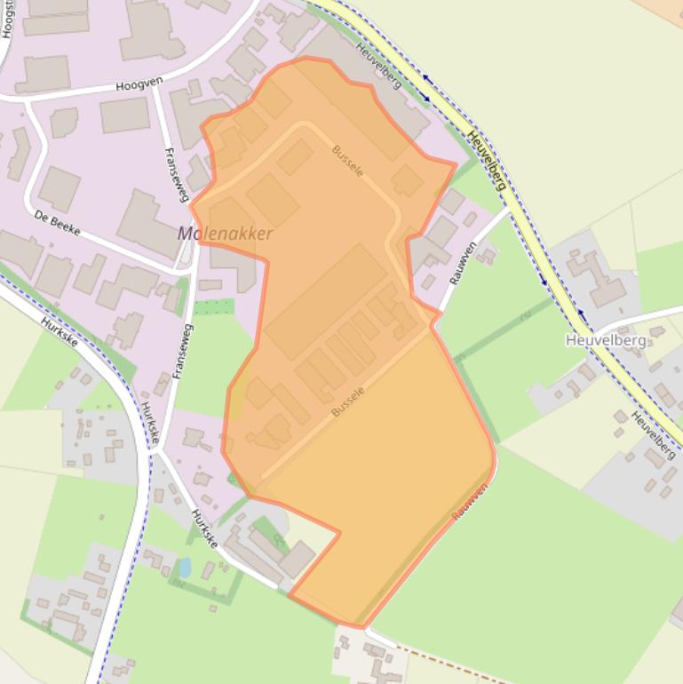 Kaart van postcodegebied 5469DT.