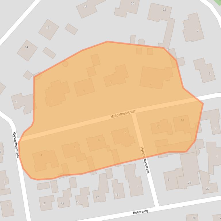 Kaart van postcodegebied 5469ED.