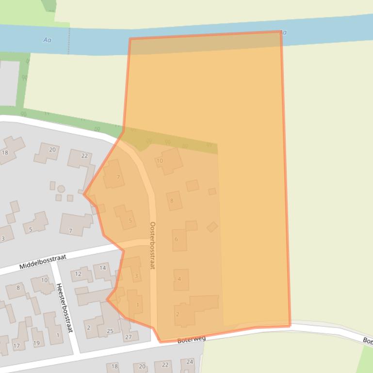 Kaart van postcodegebied 5469EE.