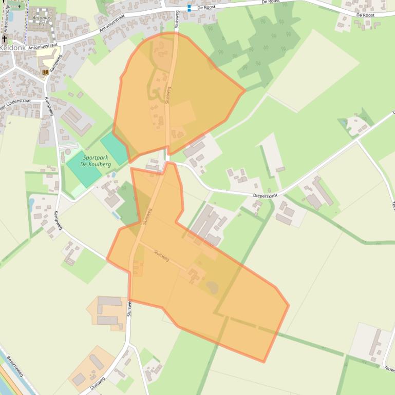 Kaart van postcodegebied 5469ET.