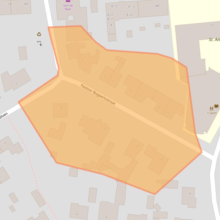 Kaart van postcodegebied 5469EZ.