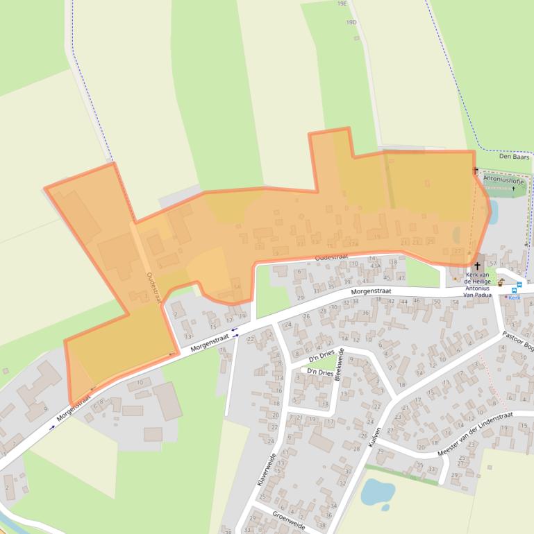 Kaart van postcodegebied 5469GE.