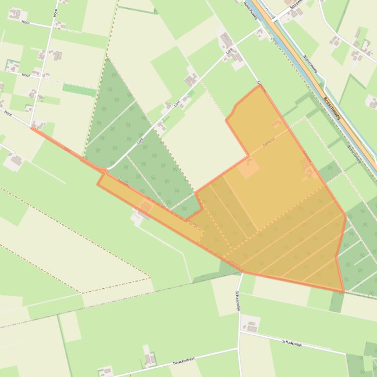 Kaart van postcodegebied 5469KD.