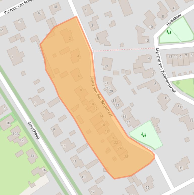 Kaart van postcodegebied 5469NZ.