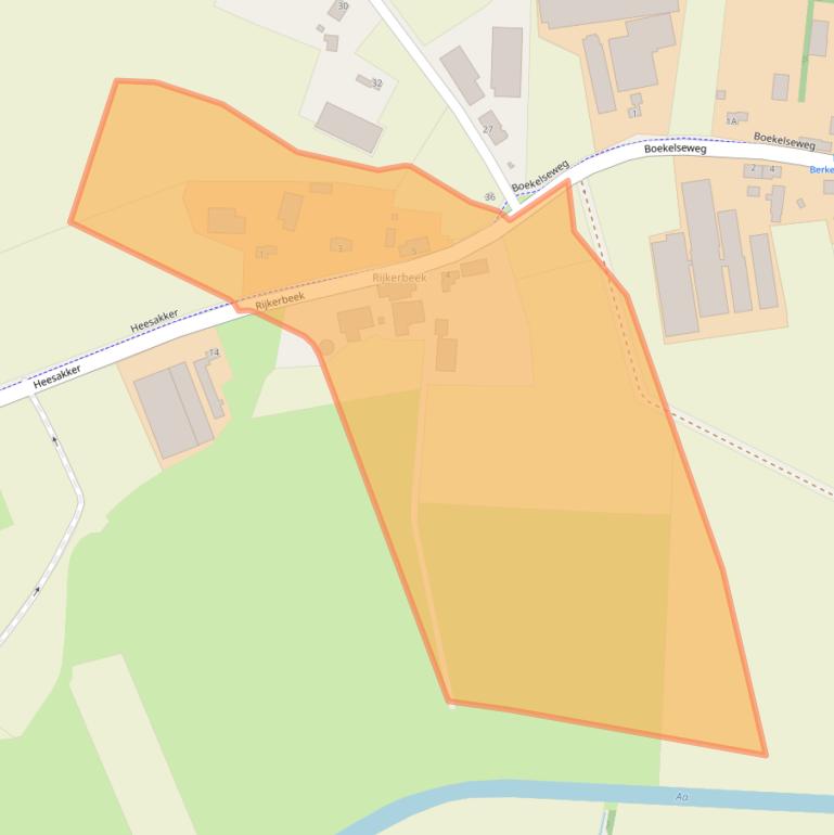 Kaart van postcodegebied 5469RA.