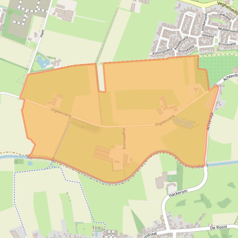 Kaart van postcodegebied 5469RB.