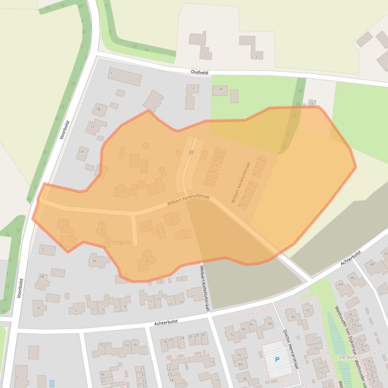 Kaart van postcodegebied 5469RZ.