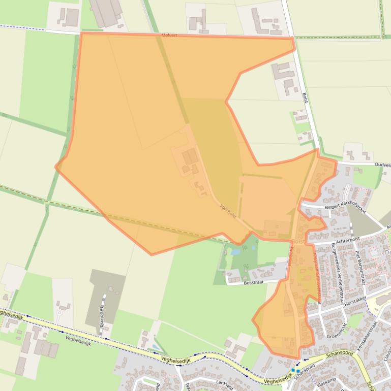 Kaart van postcodegebied 5469SE.