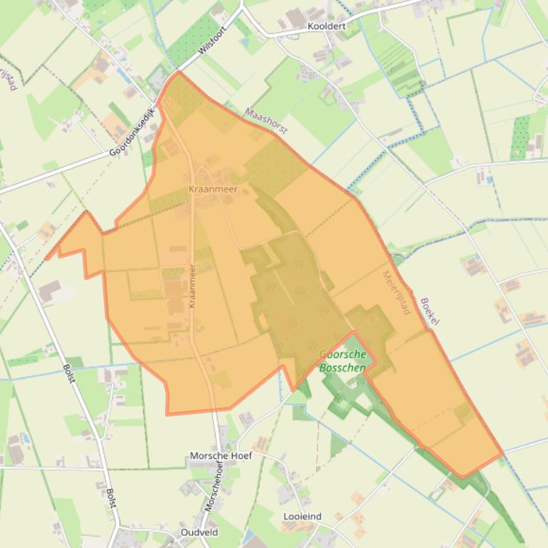 Kaart van postcodegebied 5469SN.