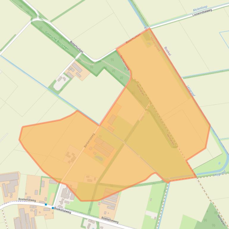 Kaart van postcodegebied 5469SW.